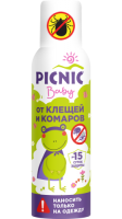 купить Аэрозоль от клещей и комаров 100мл Picnic Baby в Кирове Аэрозоль от клещей и комаров 100мл Picnic Baby