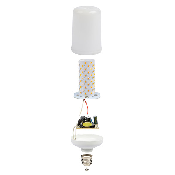 купить Лампа свд LED-L60-6W/Flame/E27/PLD01WH Uniel в Кирове Лампа свд LED-L60-6W/Flame/E27/PLD01WH Uniel