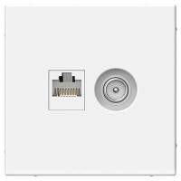 АртГэллери белый розетка RJ45+TV скрытая 2-ая 