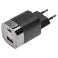 купить Устройство зарядное USB+Type C Rexant с дисплеем в Кирове Устройство зарядное USB+Type C Rexant с дисплеем