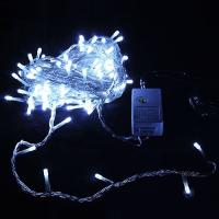 купить Гирлянда нить 12м белый 120свд с контроллером IP20 зеленый провод 8 режимов в Кирове Гирлянда нить 12м белый 120свд с контроллером IP20 зеленый провод 8 режимов