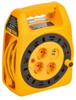 купить Удлинитель 3-мест 15м ПВС 3*1,5 желтый катушка IP44 IEK + USBх2 LED в Кирове Удлинитель 3-мест 15м ПВС 3*1,5 желтый катушка IP44 IEK + USBх2 LED