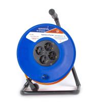 купить Удлинитель 4-мест 20м ПВС 2*1 оранжевый катушка пластик IP20 PlexUp  в Кирове Удлинитель 4-мест 20м ПВС 2*1 оранжевый катушка пластик IP20 PlexUp