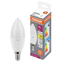 Лампа свеча свд Е14 10Вт 3000К 800лм В75 матовая  Osram LED Value, аналог 707097