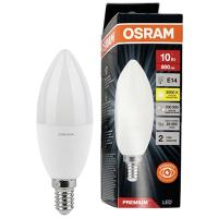 купить Лампа свеча свд Е14 10Вт 3000К 800лм B39 матовая Osram LED Value black в Кирове Лампа свеча свд Е14 10Вт 3000К 800лм B39 матовая Osram LED Value black