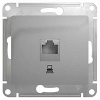 купить Глосса алюминий розетка RJ45 скрытая 1-ая   в Кирове Глосса алюминий розетка RJ45 скрытая 1-ая