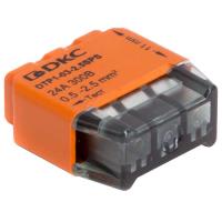 купить Клемма 3*2,5мм2 компактная оранжевый DKC 4шт в Кирове Клемма 3*2,5мм2 компактная оранжевый DKC 4шт