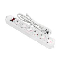 купить Фильтр сетевой 6-мест 1,8м ПВС 3*1 белый EKF в Кирове Фильтр сетевой 6-мест 1,8м ПВС 3*1 белый EKF