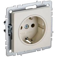 купить Брайт бежевый розетка скрытая 1-мест заземление IP20  в Кирове Брайт бежевый розетка скрытая 1-мест заземление IP20