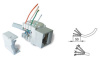 AtlasDesign карбон розетка RJ45 8(8) скрытая 1-ая  