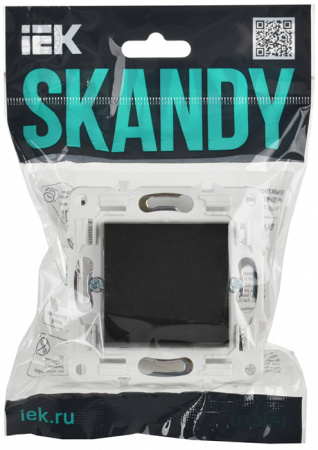 SKANDY Выключ. 1-кл. кнопоч. 10А SK-V14Bl черн. IEK