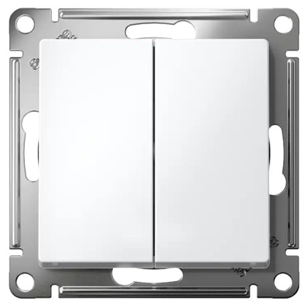 AtlasDesign белый выключатель 2кл скрытая 10А IP20 быстрозажим.клем.  