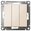 AtlasDesign бежевый выключатель 3кл скрытая 10А IP20 