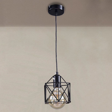 Светильник подвес 1*60Вт E27 черный лофт