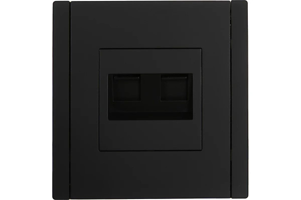 Фортепиано черный механизм RJ45 2x8(8) скрытая 2-ая 