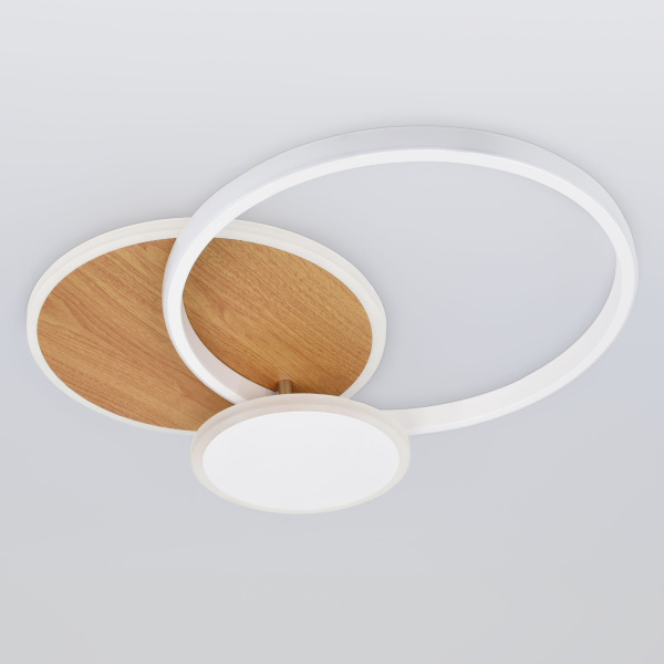 Светильник потолочный (люстра) свд 60Вт 3000К-6500К 4900лм белый/золото пульт