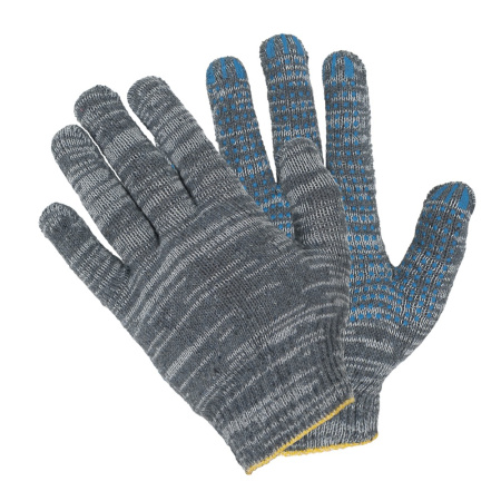 Перчатки х/б точка 5 нитей серые Fiberon 7,5 класс