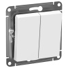 AtlasDesign Aqua белый выключатель 2кл скрытая 10А IP44 