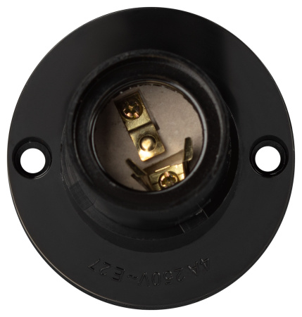 купить Патрон накладной E27 карболит черный ЭРА наклонный в Кирове Патрон накладной E27 карболит черный ЭРА наклонный