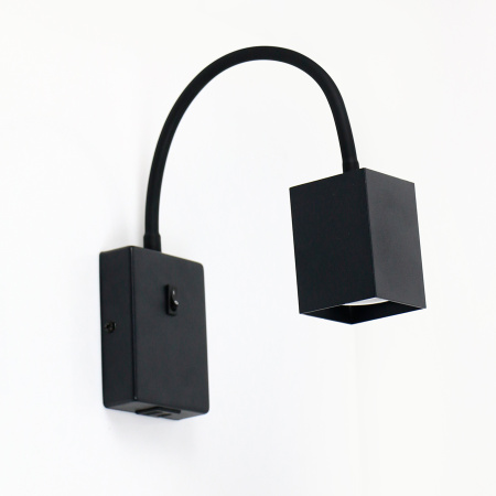 купить Светильник настенный (бра) 1*15Вт GU10 черный General гибкий в Кирове Светильник настенный (бра) 1*15Вт GU10 черный General гибкий