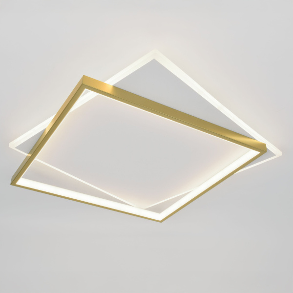 Светильник потолочный (люстра) свд 82Вт 3000К-6500К 6700лм белый/золото пульт