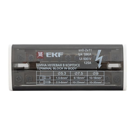 Шина нулевая 2*11 11групп в корпусе (кросс-модуль)  EKF 