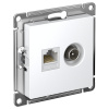 AtlasDesign белый розетка RJ45+TV скрытая 2-ая  