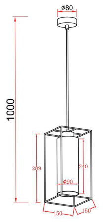 купить Светильник подвес 1*40Вт E27 черный/дымчатый цилиндр Лофт в Кирове Светильник подвес 1*40Вт E27 черный/дымчатый цилиндр Лофт