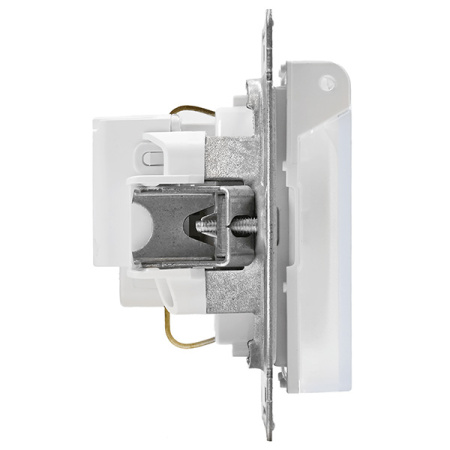AtlasDesign Aqua белый розетка скрытая 1-мест заземление с крышкой шторки IP44 