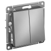 AtlasDesign сталь выключатель 2кл скрытая 10А IP20 