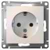 AtlasDesign жемчуг розетка скрытая 1-мест заземление IP20 