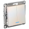 AtlasDesign жемчуг выключатель 2кл с подсветкой скрытая 10А IP20 