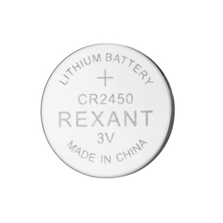 Батарейка дисковая CR2450 штучно Rexant 