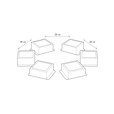 Светильник даунлайт свд 36Вт 4000К 3420лм квадрат металлик встраиваемый ЭРА 6х грильято