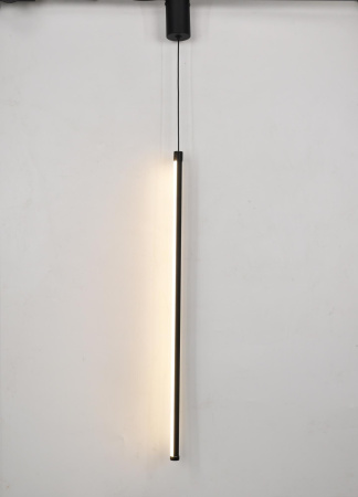Светильник подвес свд 17Вт 3000К 855лм черный линейный вертикальный 
