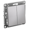 AtlasDesign алюминий выключатель 2кл скрытая 10А IP20 