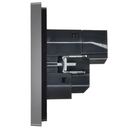 купить Фортепиано сталь розетка скрытая 1-мест заземление шторки USB IP20 3,1А в Кирове Фортепиано сталь розетка скрытая 1-мест заземление шторки USB IP20 3,1А