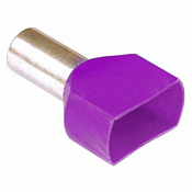 Наконечник-гильза двойной 2,5-10 изолированный фиолетовый НГИ2 IEK 100шт