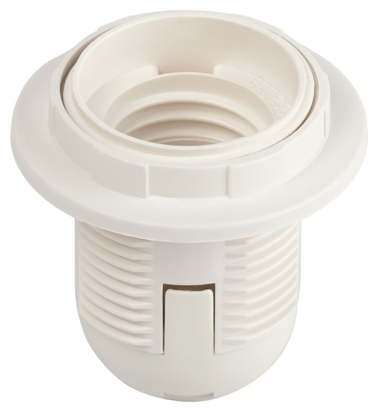 купить Патрон подвесной E27 пластик с кольцом белый ЭРА в Кирове Патрон подвесной E27 пластик с кольцом белый ЭРА