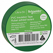 Изолента ПВХ 19мм*20м зеленый Schneider Electric 