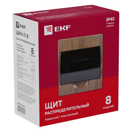 Бокс 8мод навесной темное дерево IP41 ЩРН-П EKF
