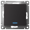 AtlasDesign карбон выключатель 1кл с подсветкой скрытая 10А IP20 