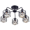 Светильник потолочный (люстра) 5*60Вт E27 черный лофт
