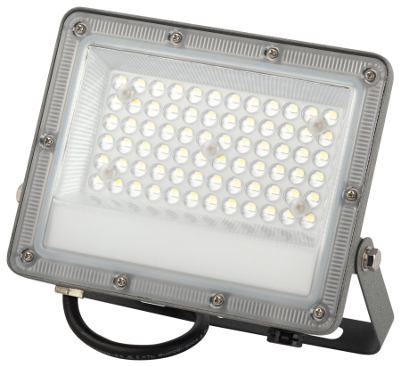 Прожектор свд 50Вт 6500К 5000лм серый IP65 90° PRO LPR-063 ЭРА
