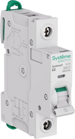 Автомат 1Р 2А C 6кА S9FN Systeme Electric Systeme9