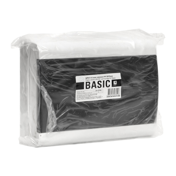 купить Бокс 12мод навесной белый чёрная дверь IP41 ЩРН-П EKF Basic в Кирове Бокс 12мод навесной белый чёрная дверь IP41 ЩРН-П EKF Basic