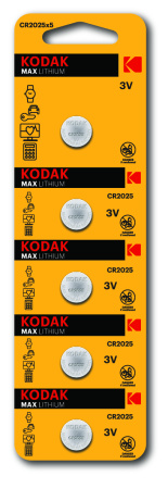 Батарейка дисковая CR2025 штучно Kodak 