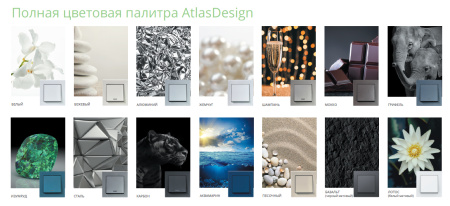 AtlasDesign карбон выключатель 1кл с подсветкой скрытая 10А IP20 быстрозажим.клем.  