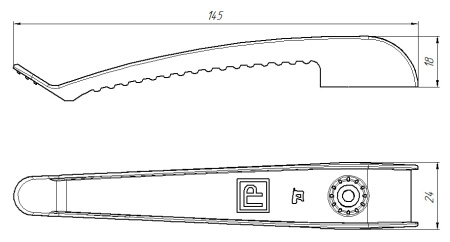Держатель кабеля односторонний 0-10мм пластик черный ПРОМРУКАВ 