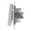 AtlasDesign алюминий переключатель 1кл скрытая 10А IP20 